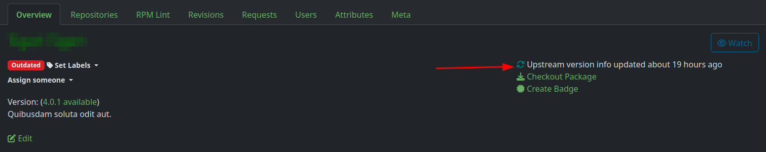 Upstream version last fetched